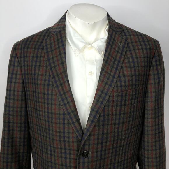 JKT New York 40R Men's 100% Wool Two Button Sport Coat Jacket Multicolor MINT - Picture 1 of 16